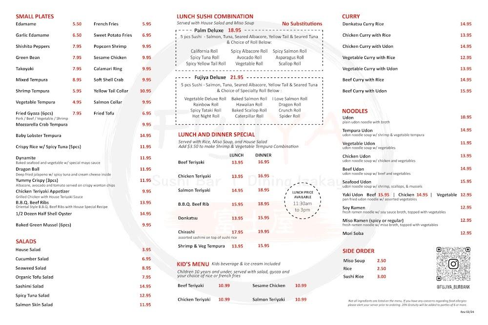 Fuji Ya Menu image 2